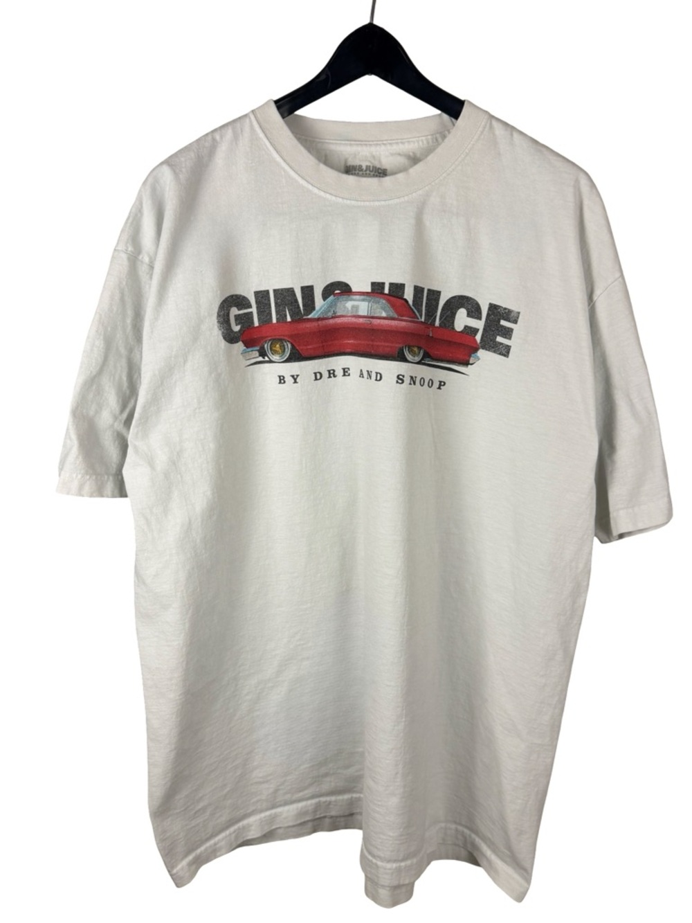 Mens Gin & Juice Snoop Dogg Dr Dre Rap Hip Hop Music White Shirt Size 2XL